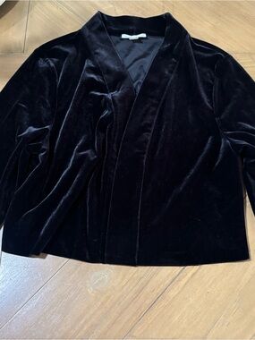 Calvin Klein Black Velvet Blazer Jacket